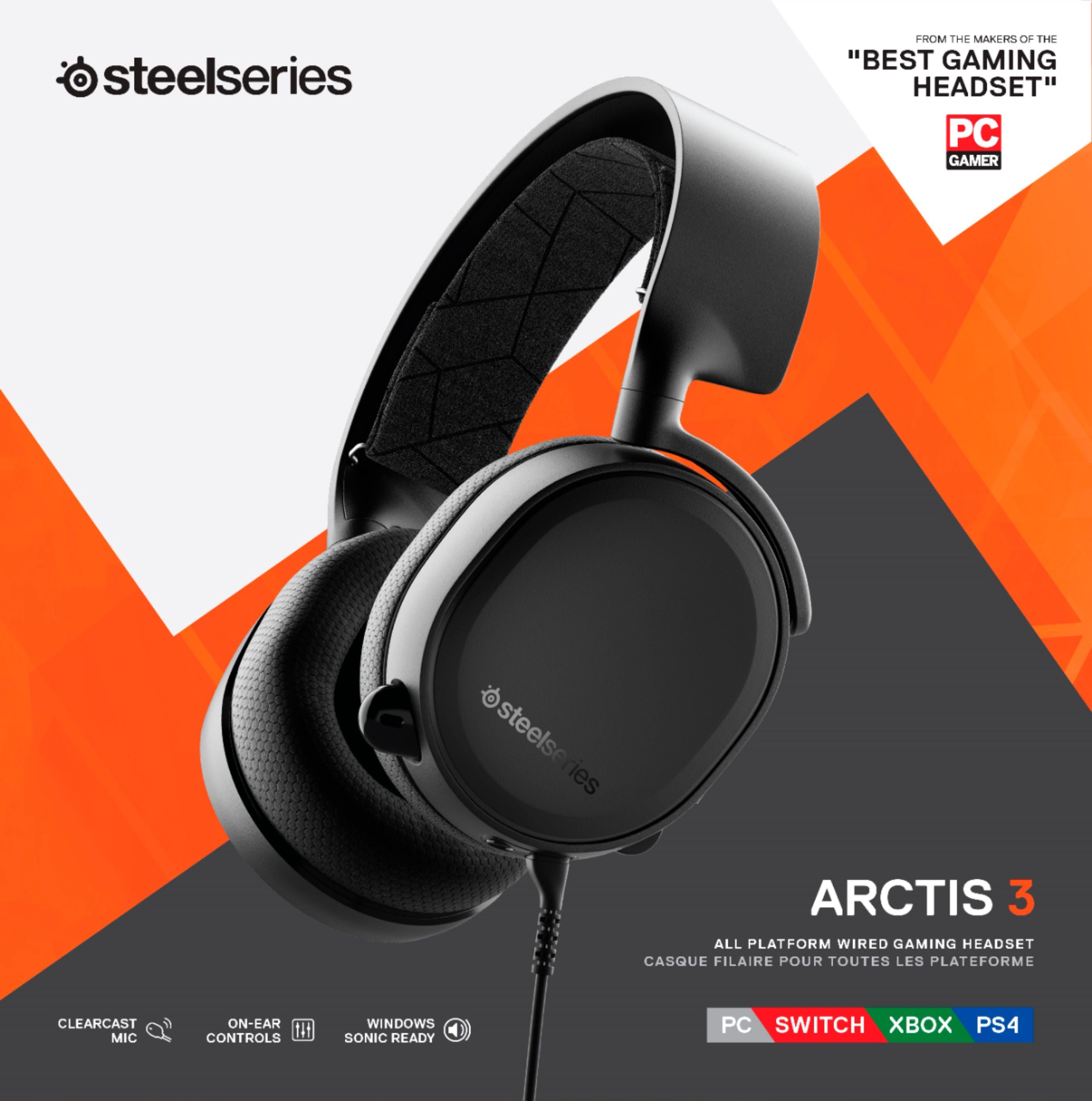 SteelSeries Arctis 3 Black Wired Gaming Headset RCNZ Tech